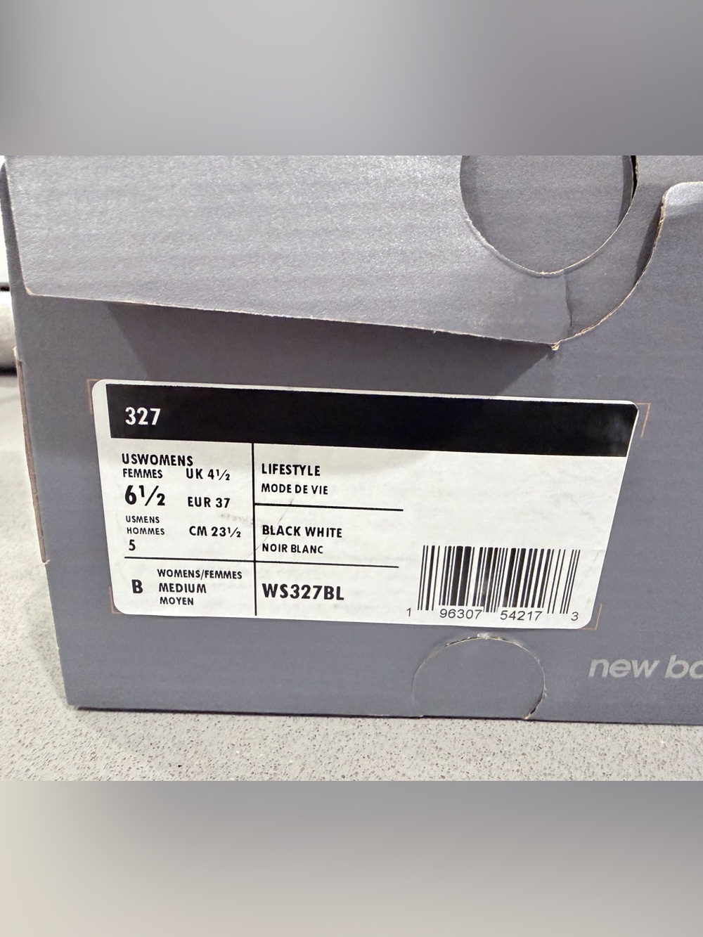 New Balance Women's 327 Sneakers - Black - Picture 6 of 6